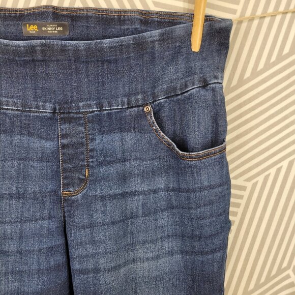 Lee Jegging Jeans 16W Petite Short Slim Fit Skinny Leg Mid Rise Sculpting 16 - Picture 2 of 5